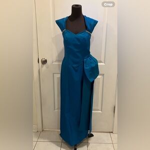 Elegant Teal Blue Gown